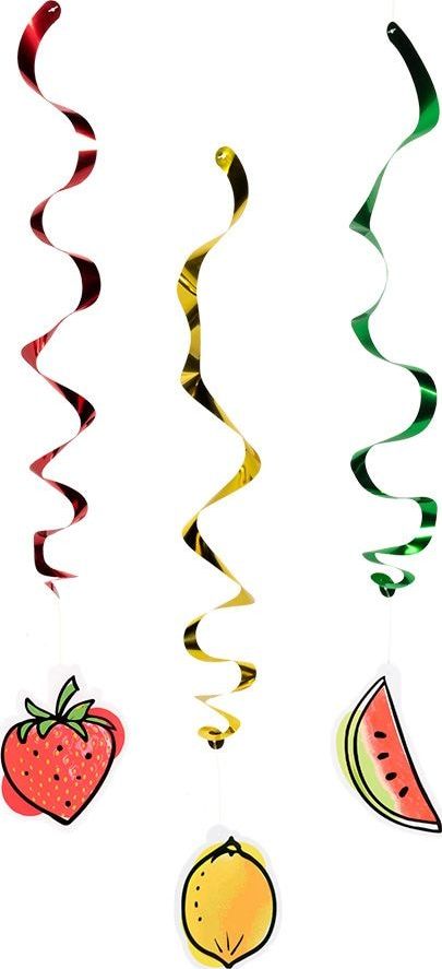 Set Van 3 Fruit Decoratie Swirls