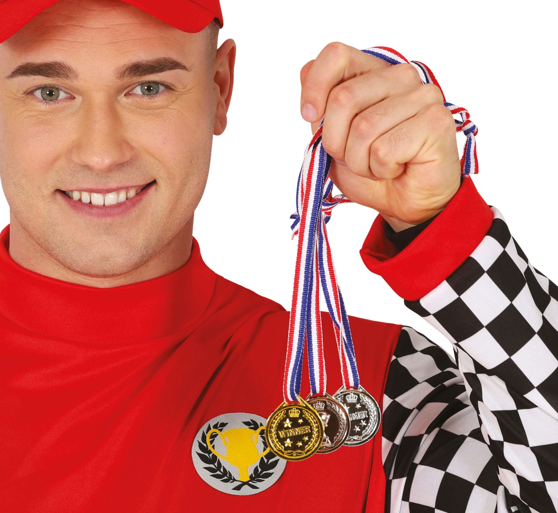 Set Van 3 Sportmedailles Goud Zilver Brons