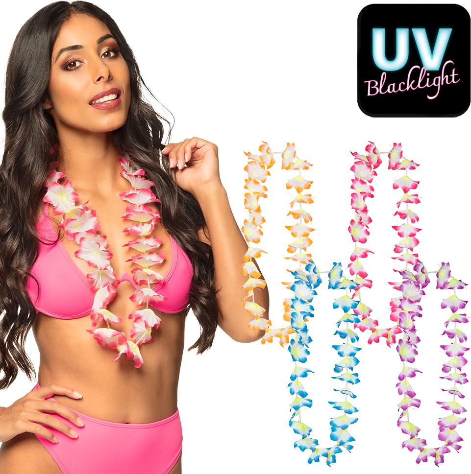 Set Van 4 Kleurrijke Hawaikransen