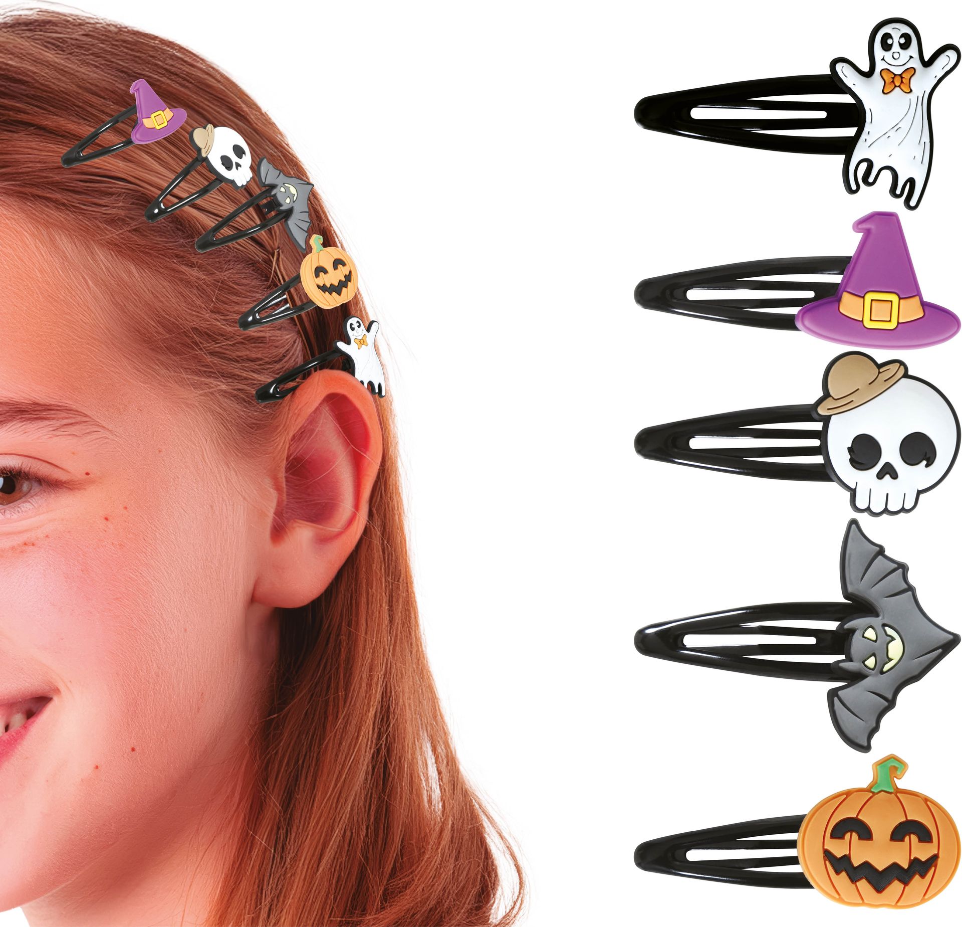 Set Van 5 Haarclips Schattige Halloween Figuren