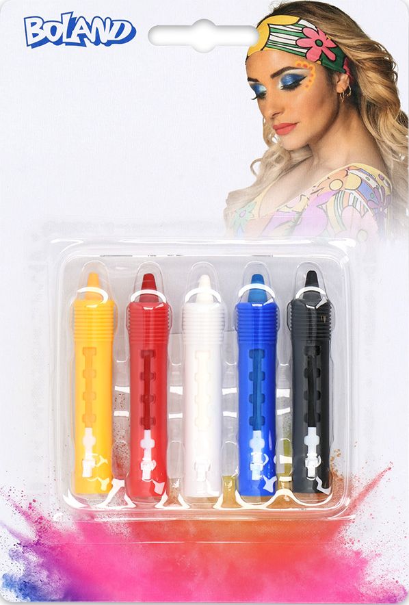 Set Van 5 Kleurrijke Schminkstiften