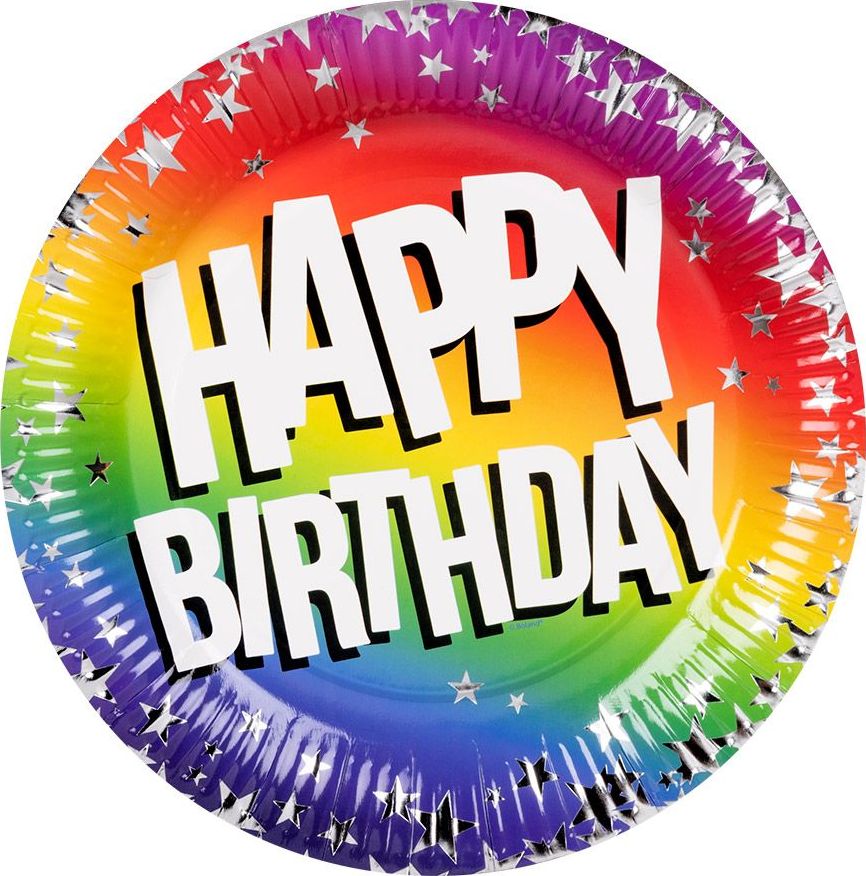 Setje Van 10 Papieren Bordjes Happy Birthday