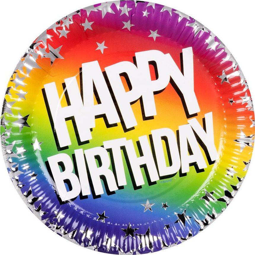 Setje Van 10 Papieren Bordjes Happy Birthday Mini
