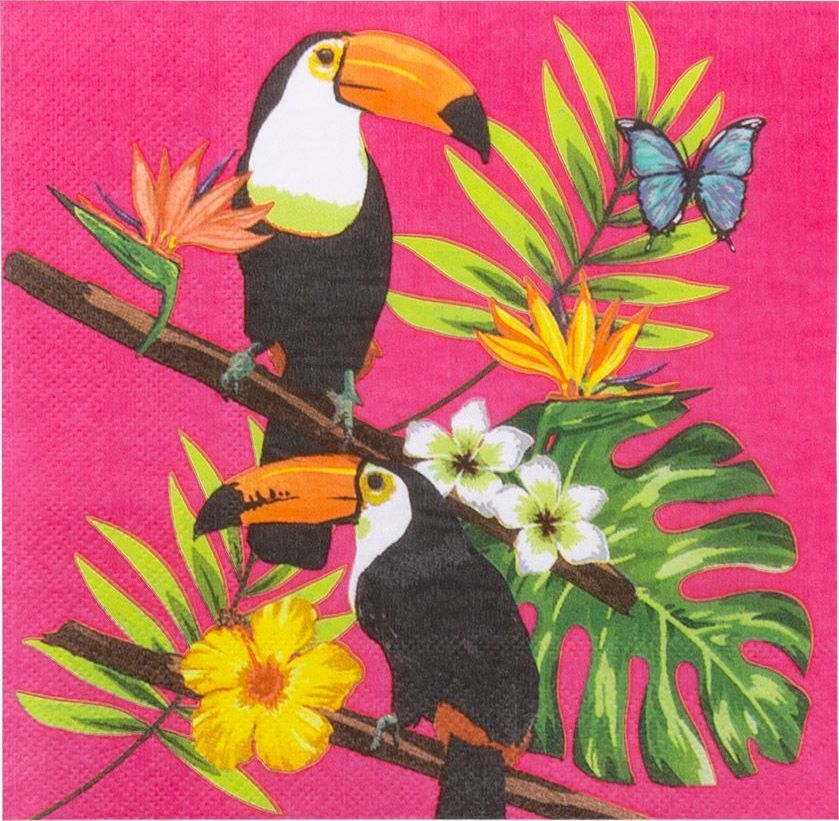 Setje Van 20 Papieren Servetten Toekan