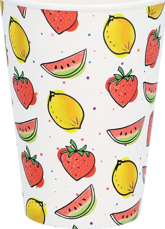 Setje Van 8 Papier Bekertjes Fruit