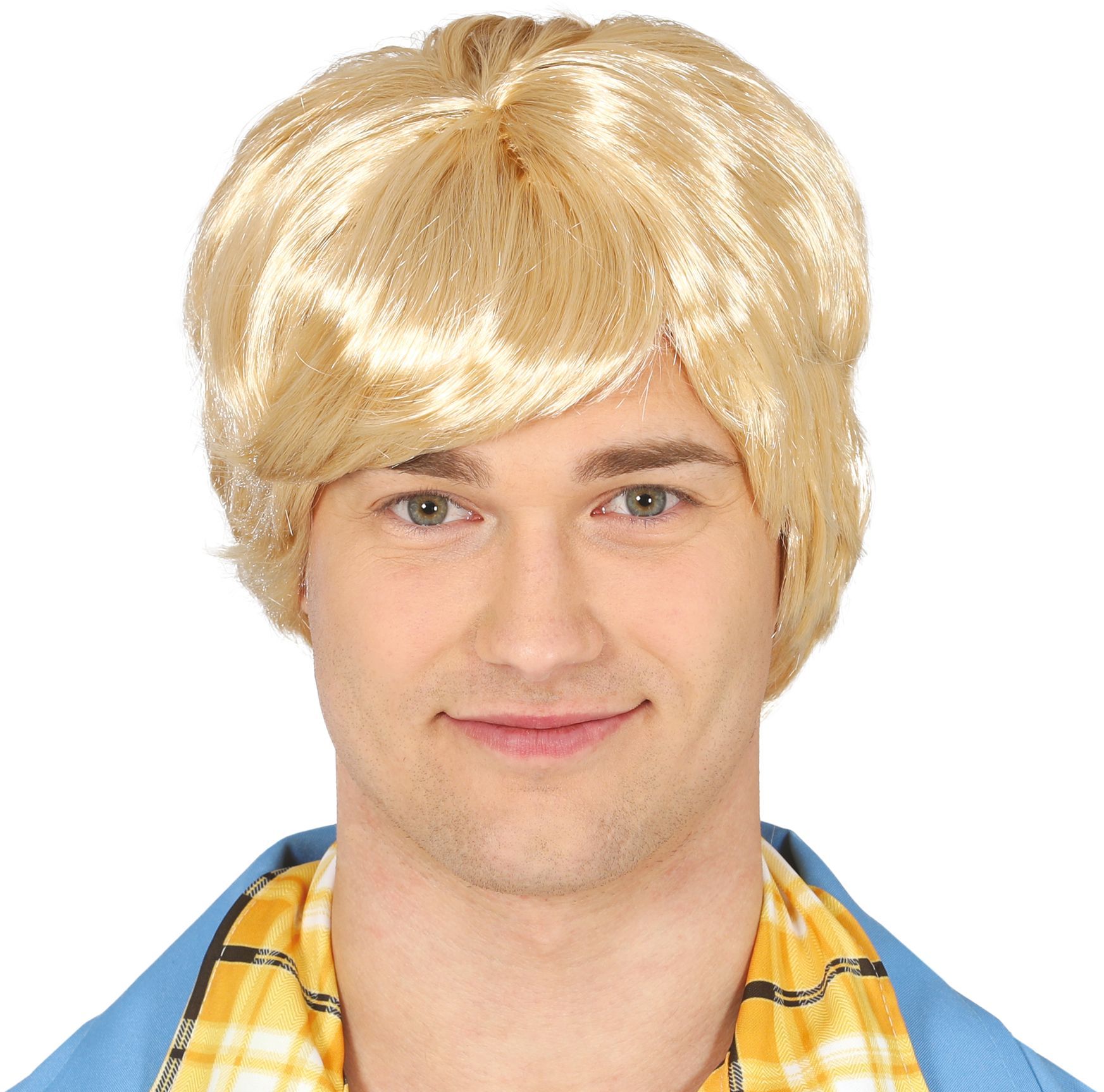 Seventies Blonde Pruik Heren