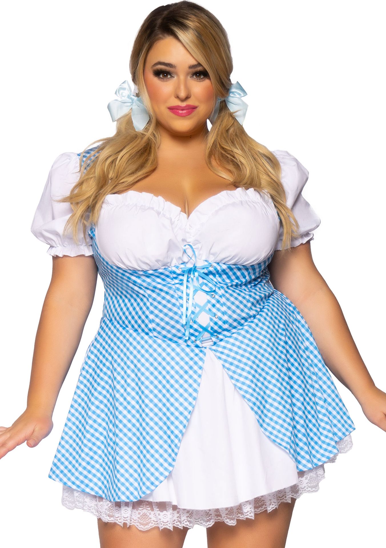 Sexy Oktoberfest Heidi Jurkje Blauw Plus Size
