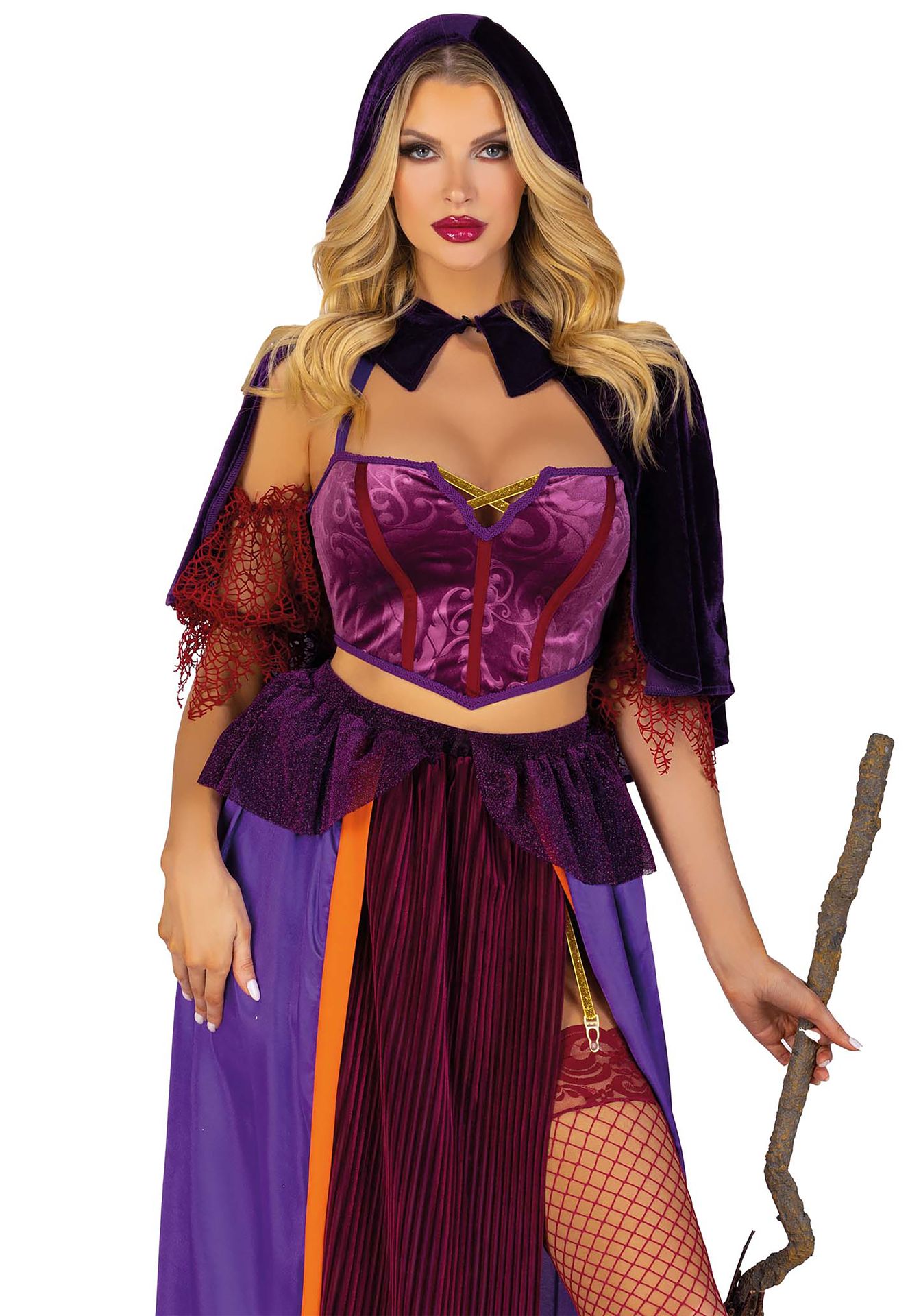 Sexy Paarse Magische Heks Jurk Dames