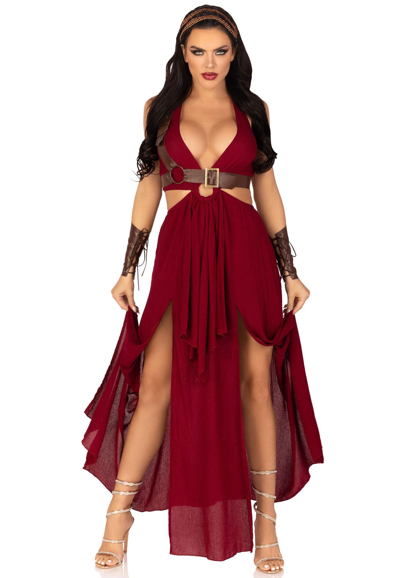 Sexy Rode Gladiator Jurk Dames
