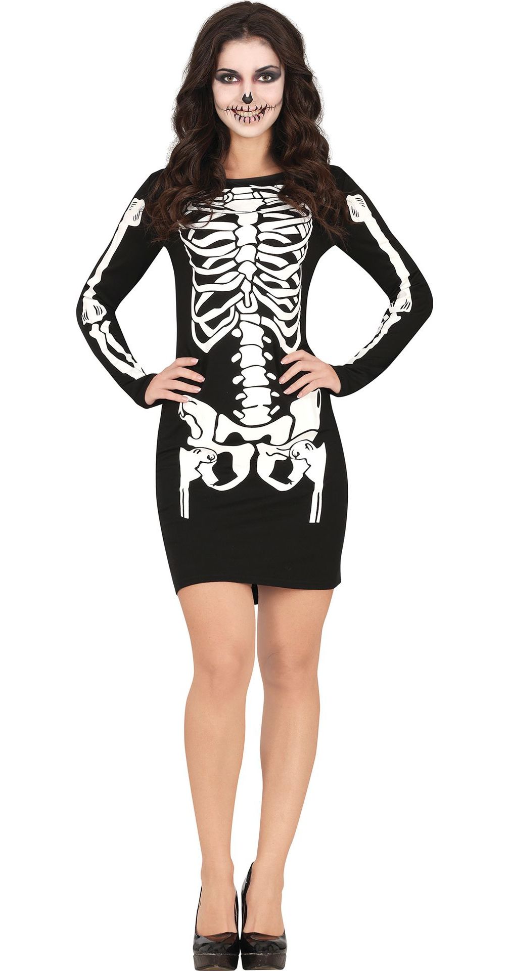 Sexy Skelet Jurkje Dames