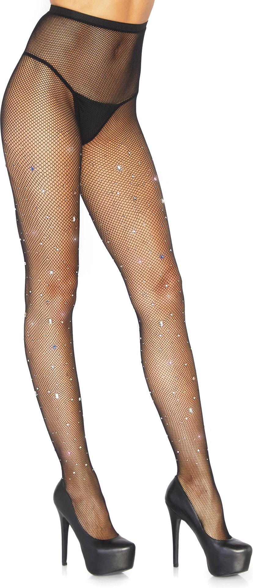 Sexy Visnet Panty met Strass Steentjes Zilver