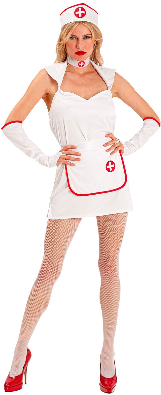 Sexy wit verpleegster pakje