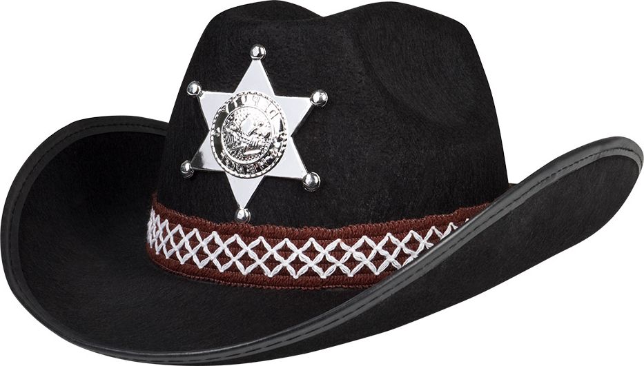 Sheriff junior hoed zwart