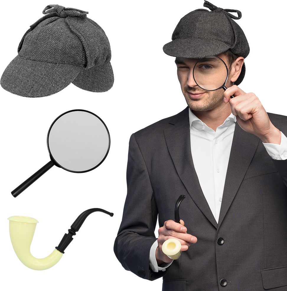 Sherlock Holmes Accessoireset 3-Delig