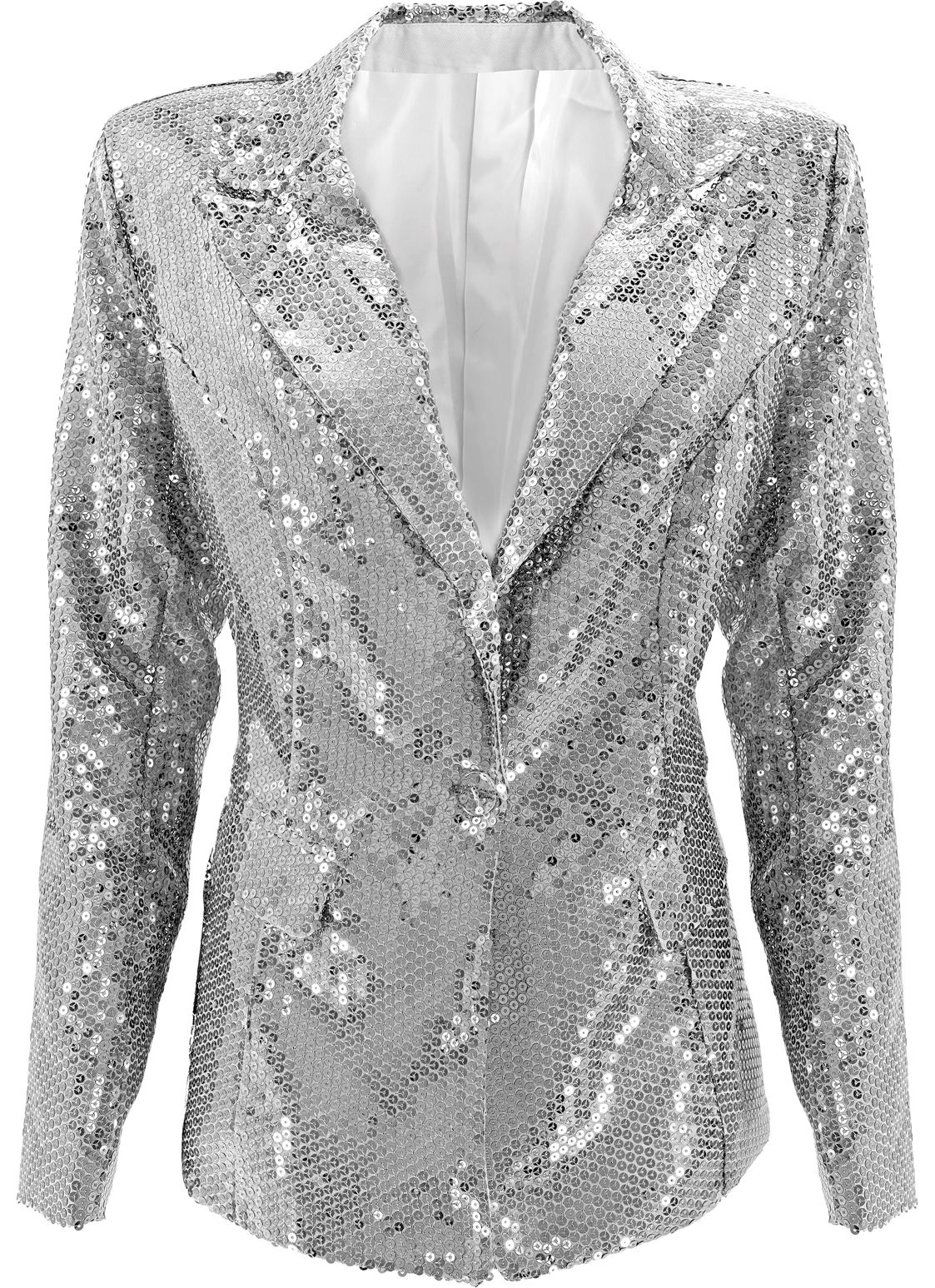 Showgirl Zilveren Pailletten Colbert