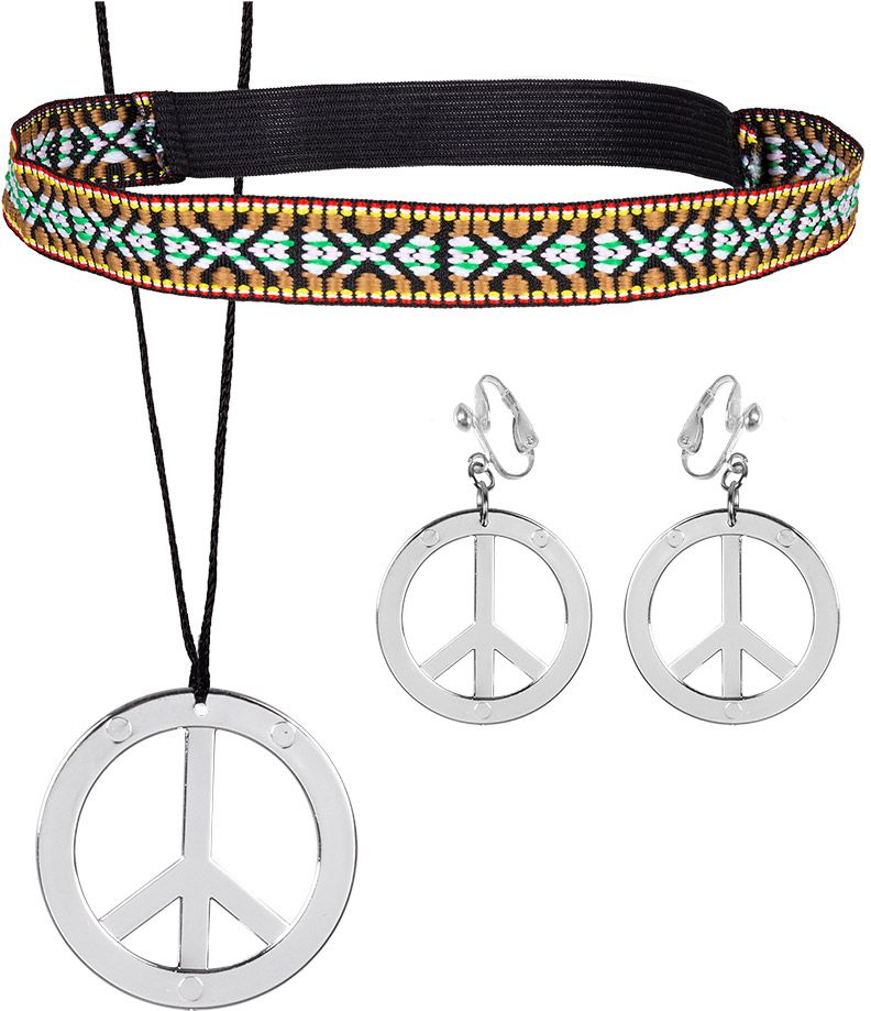 Sixties hippie juwelen accessoire set