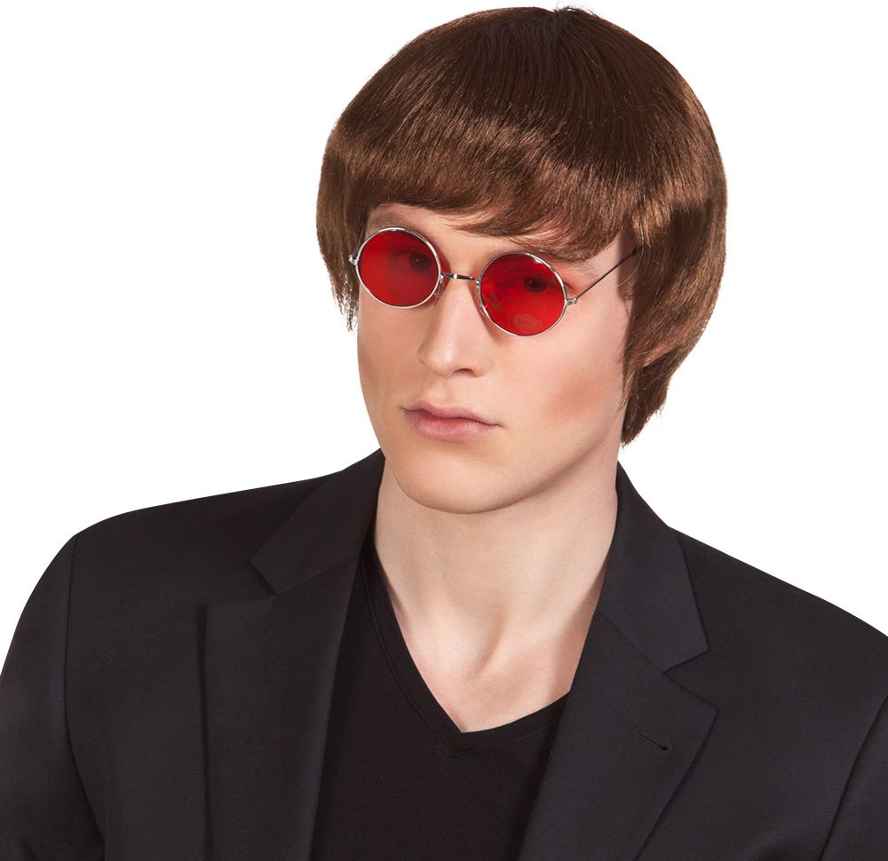 Sixties John Lennon pruik bruin