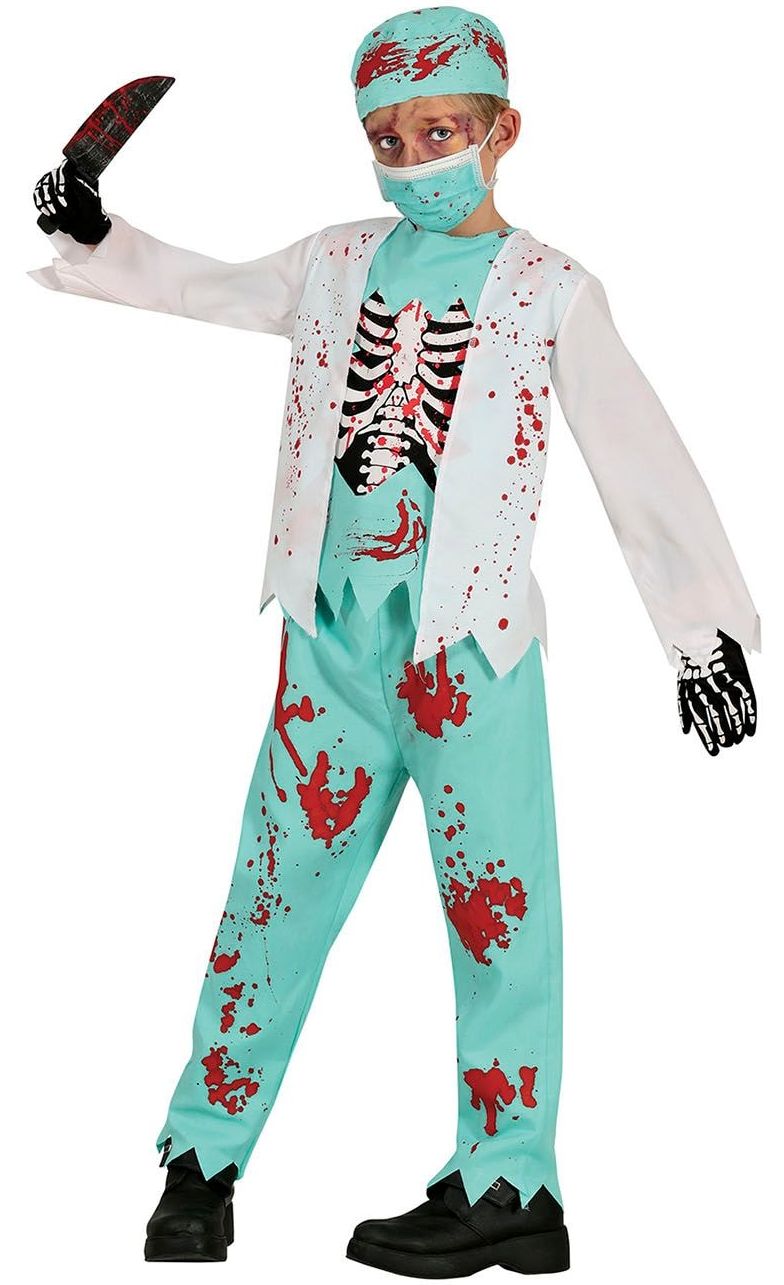 Skelet arts zombie kostuum kind