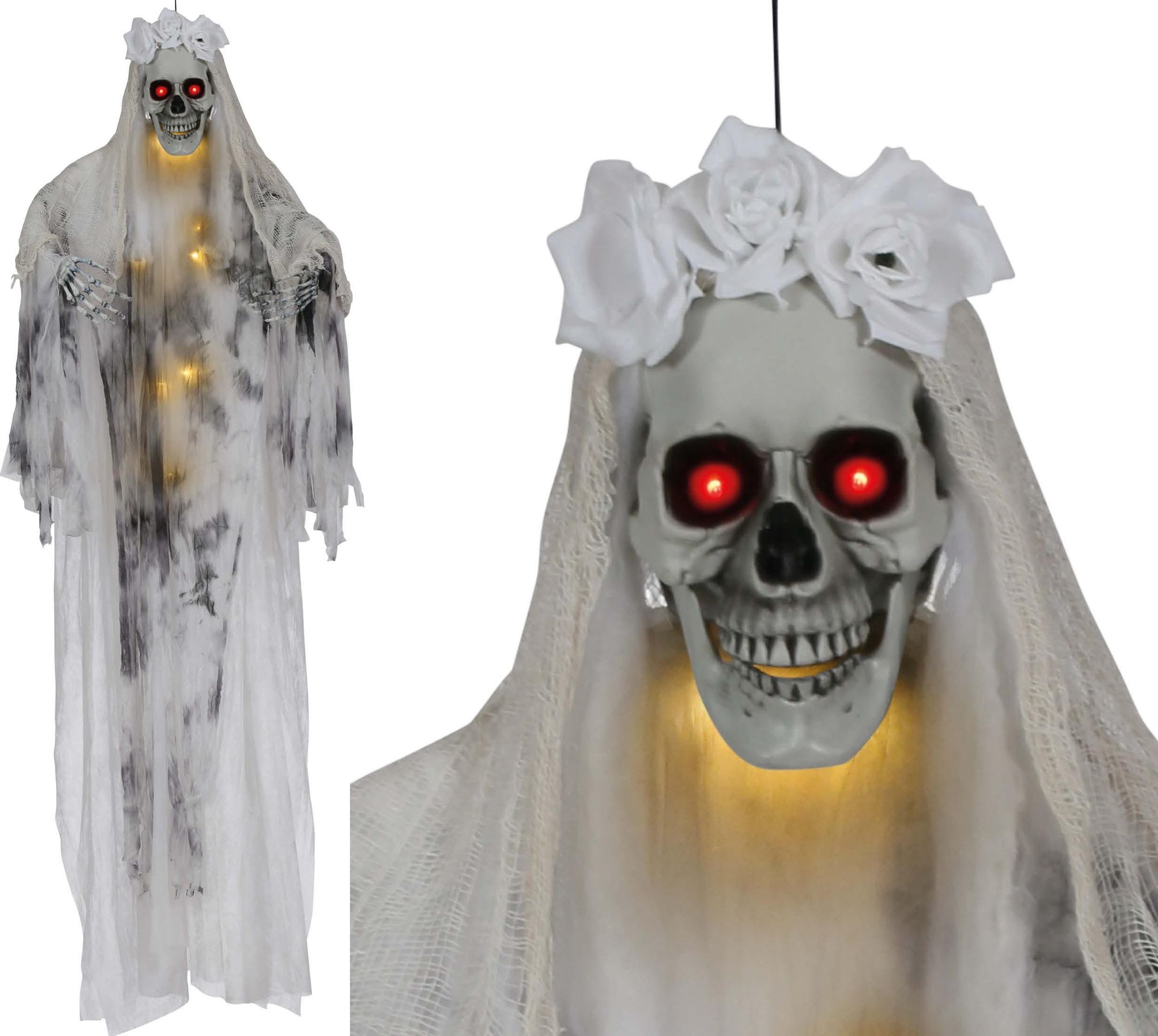 Skelet Bruidje met Lampjes