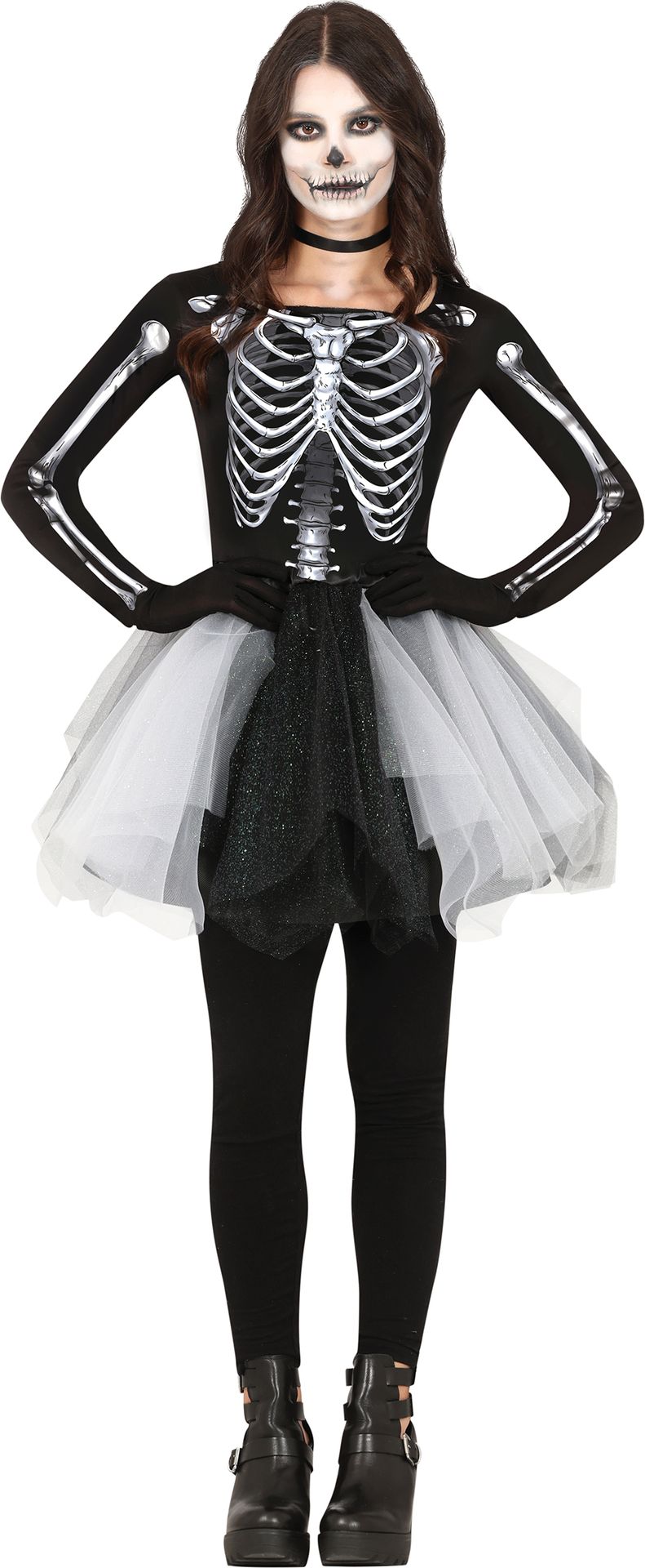 Skelet Halloween Jurkje Meisjes 14-16 Jaar