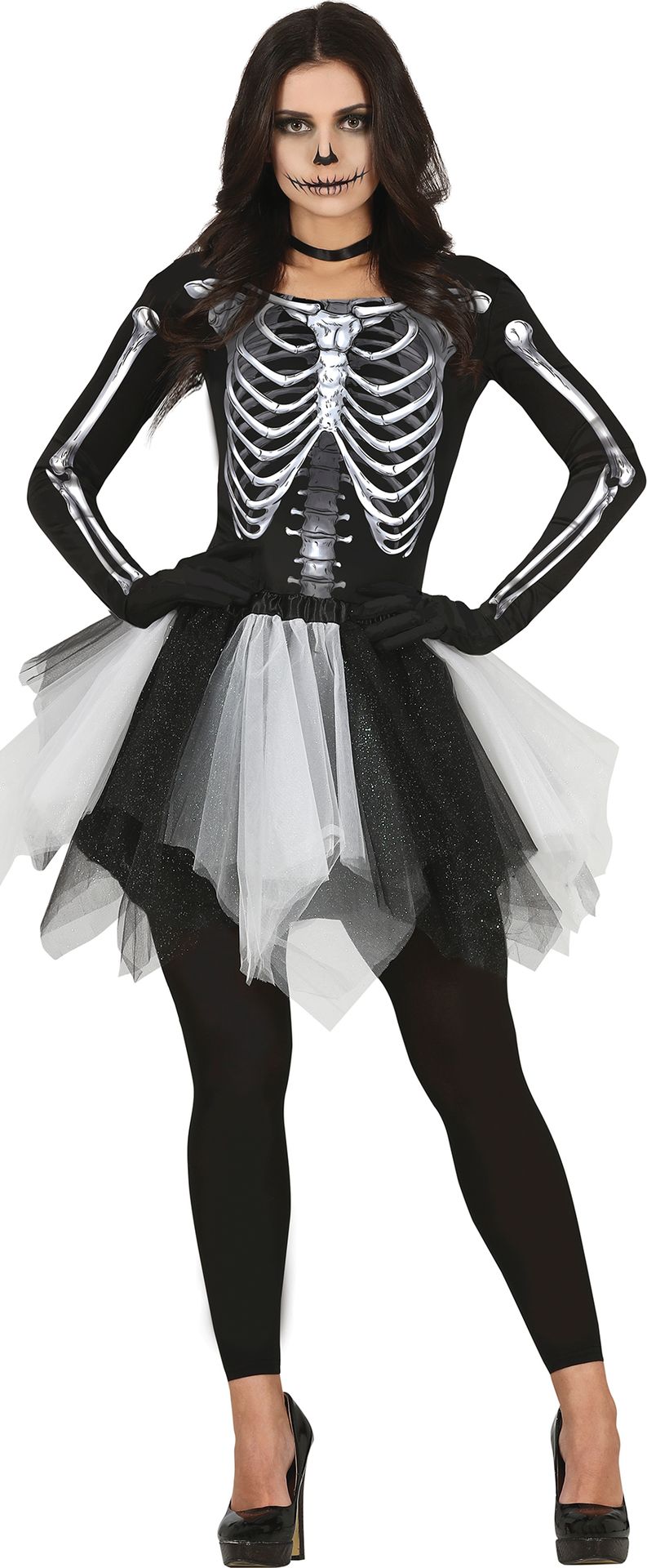 Skelet Halloween Jurkje Vrouw