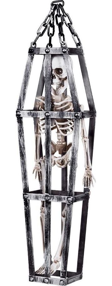 Skelet In Hangende Kooi Decoratie
