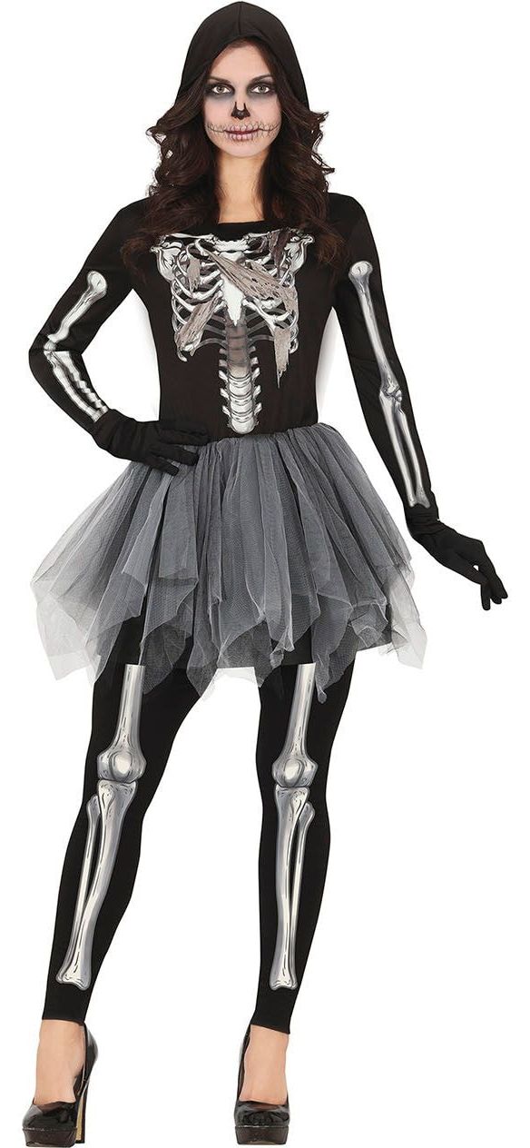 Skelet jurk dames zwart