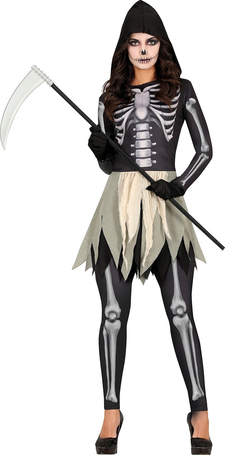 Skelet Jurk Vrouw Zwart