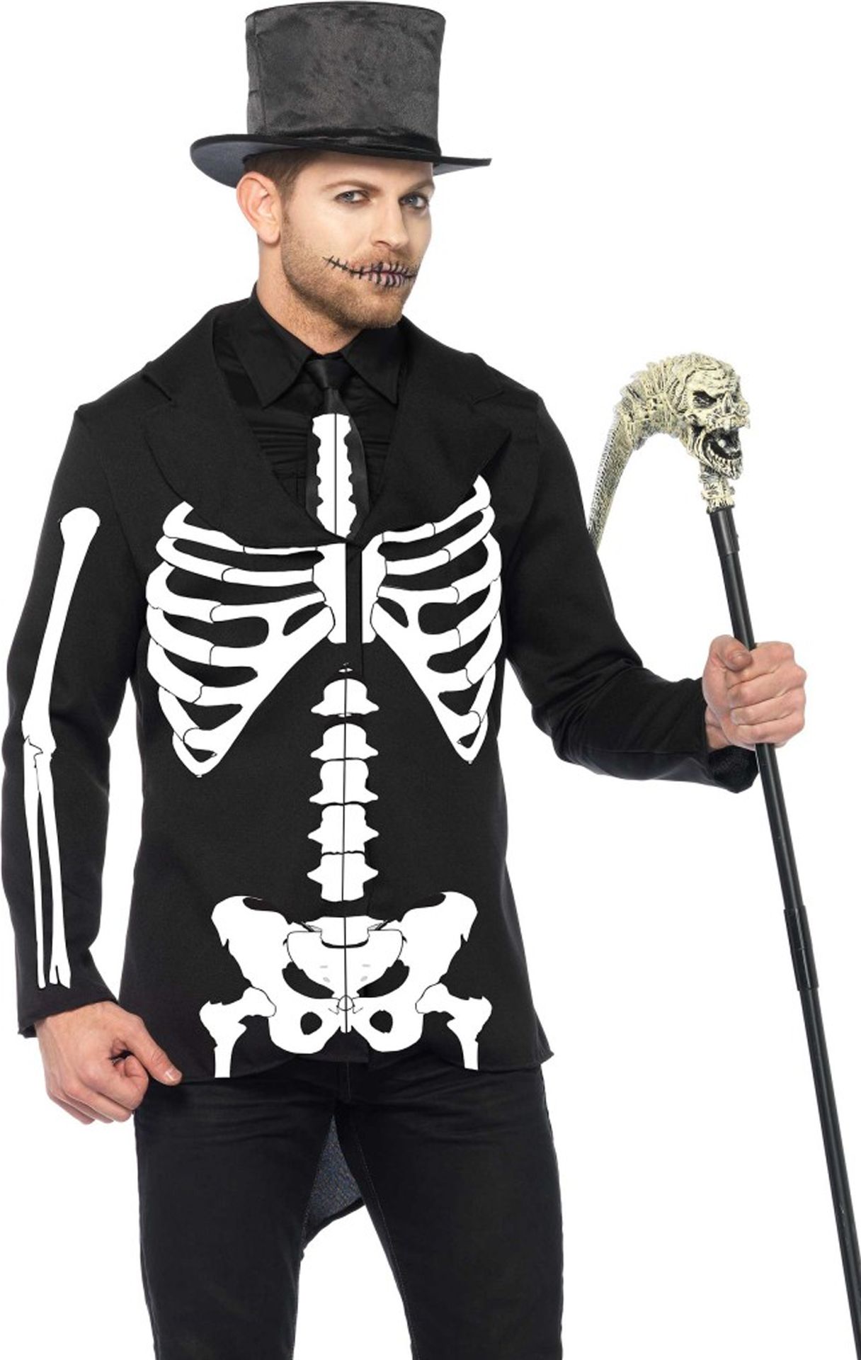 Skelet kostuum man