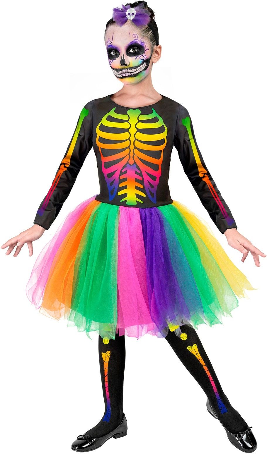 Skelet Kostuum Regenboog Meisjes