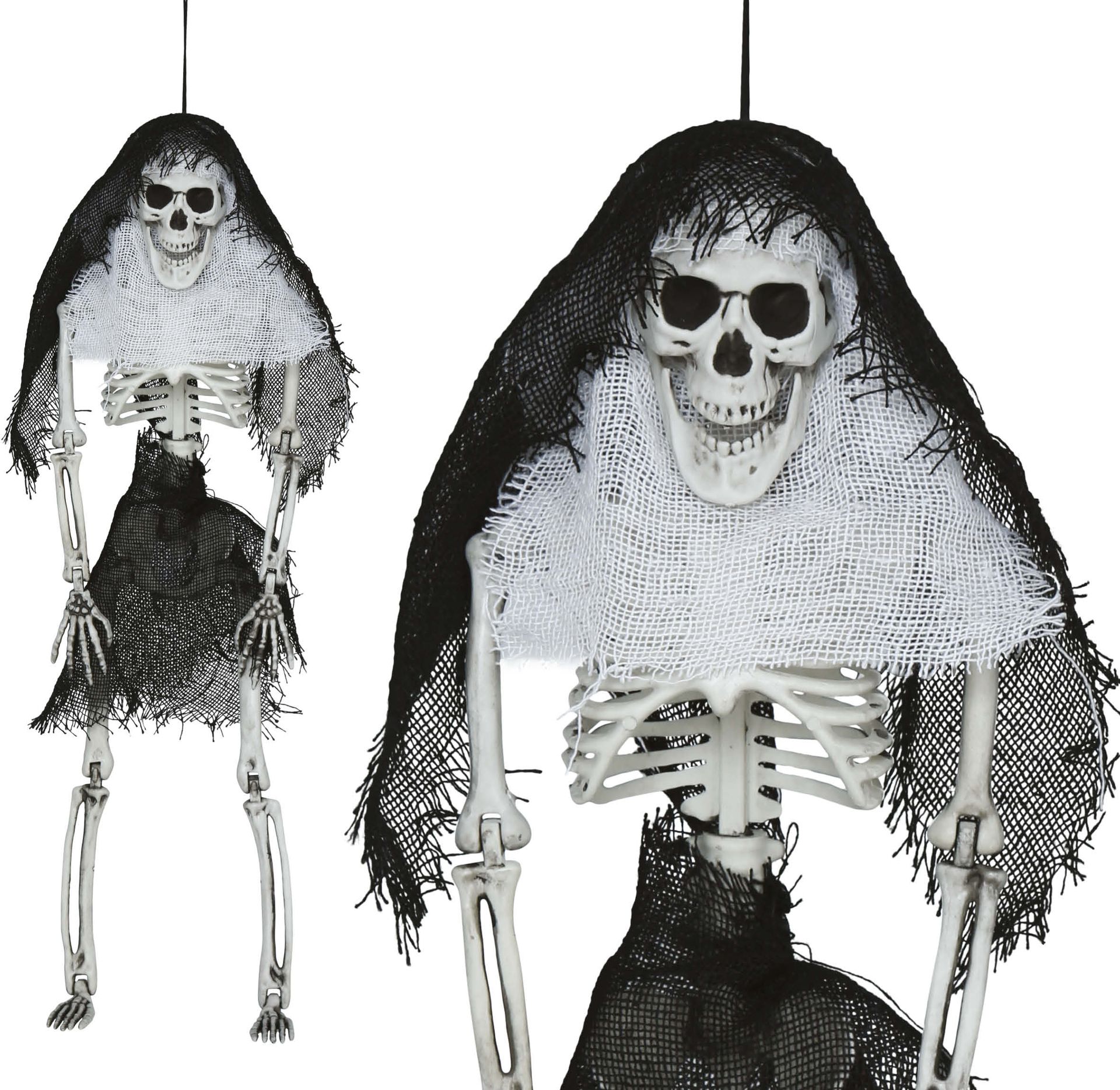 Skelet met Kap Hangdecoratie Halloween 45cm