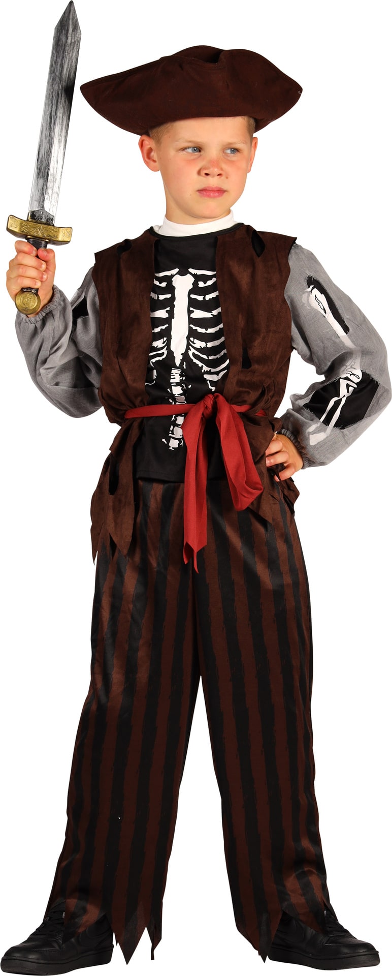 Skelet Piraten Kostuum Jongens Bruin Halloween