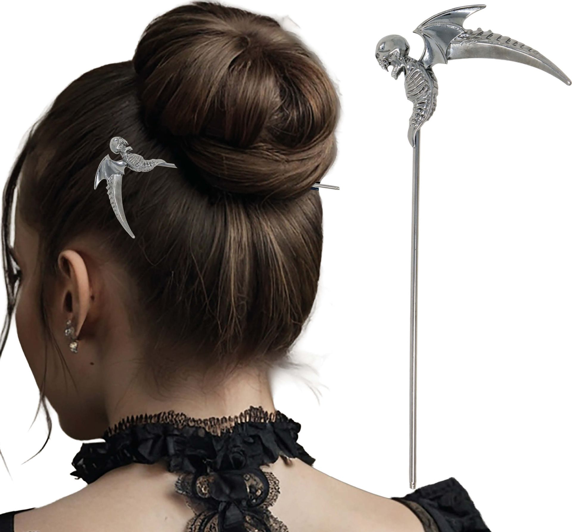 Skelet Scythe Haar Clip 19cm