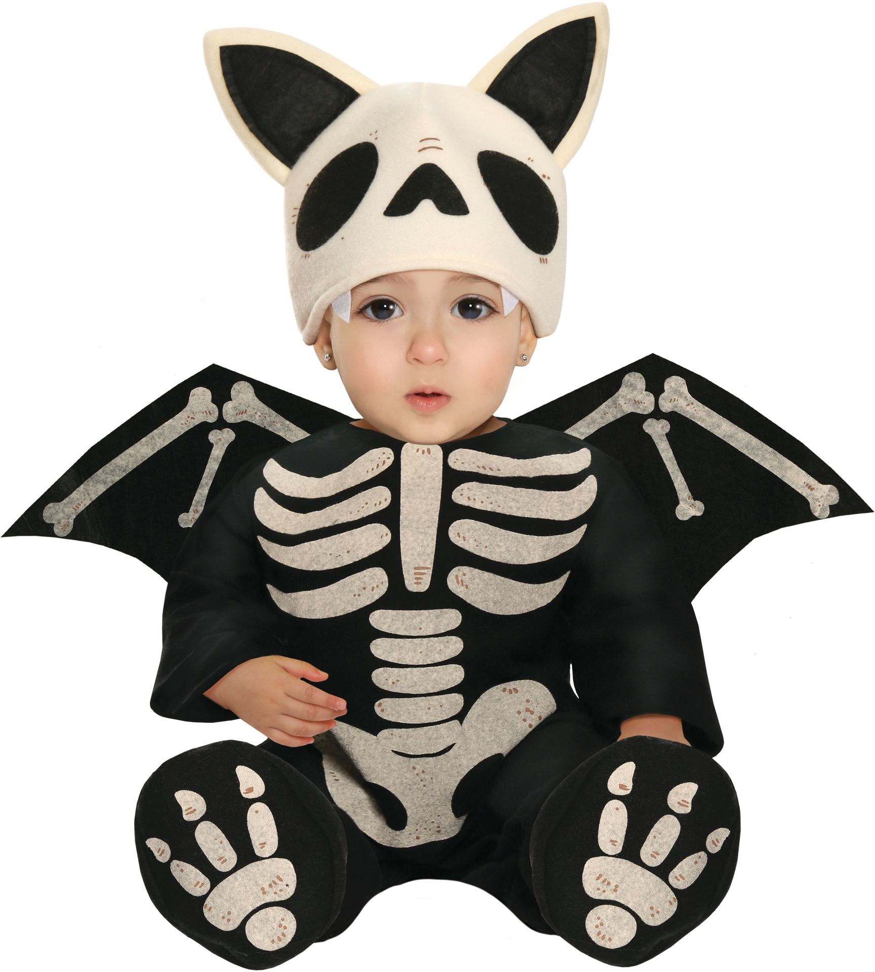 Skelet vleermuis baby kostuum