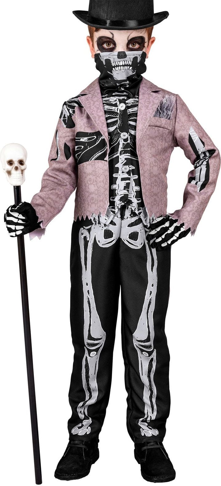 Skeletgroom Kostuum Jongens Grijs