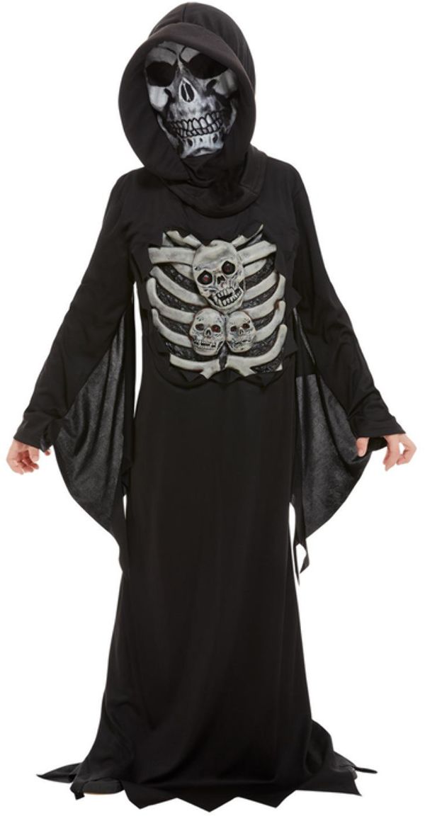 Skeletten reaper kostuum zwart