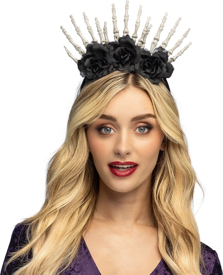 Skelly Diadeem Halloween Zwart Dames