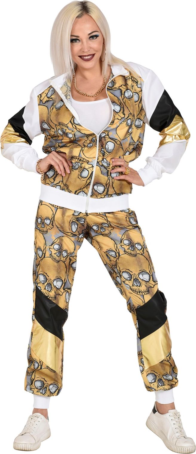 Skull Foute Trainingspak Zwart Goud