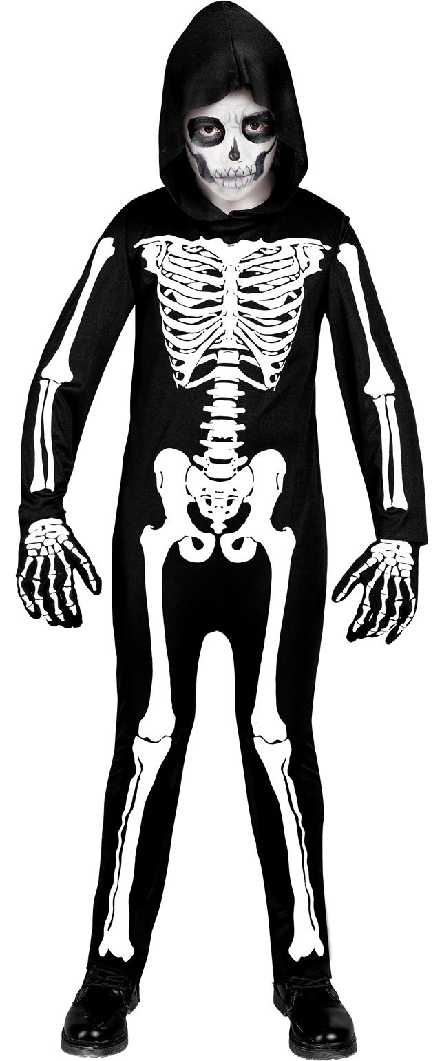 Skully halloween skelet kostuum kind