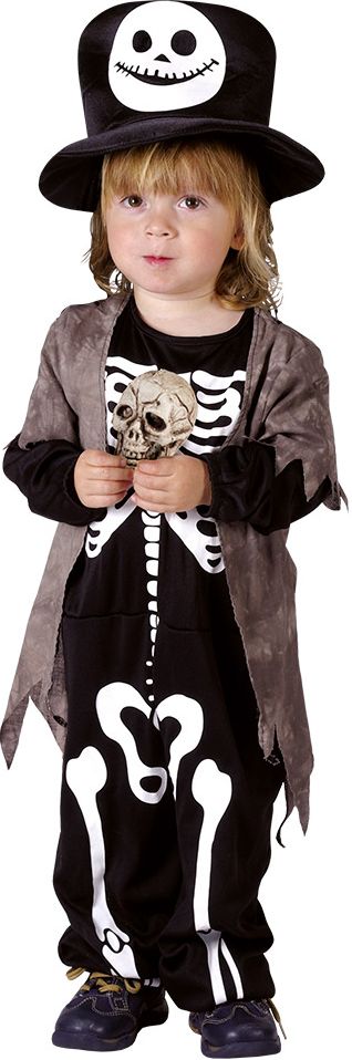 Skully skelet kostuum kind