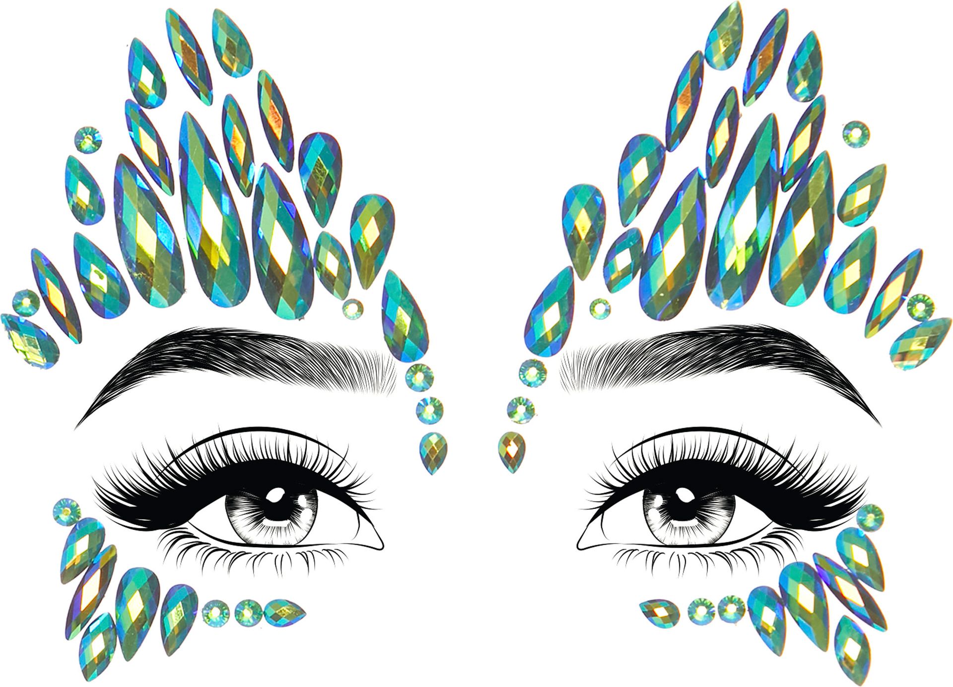 Sky Gezicht Jewel Stickers