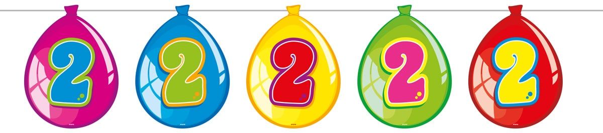 Slinger Birthday 2 Jaar Ballonnen 10 Meter