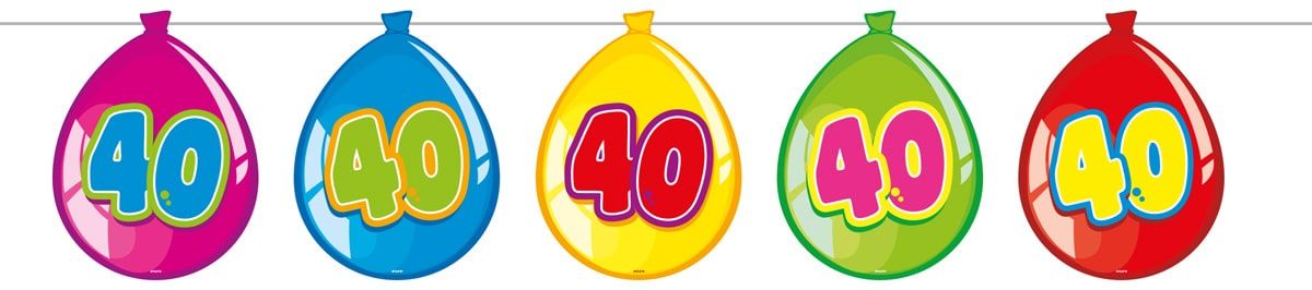 Slinger Birthday 40 Jaar Ballonnen 10 Meter