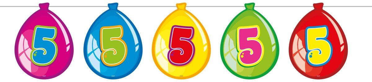 Slinger Birthday 5 Jaar Ballonnen 10 Meter