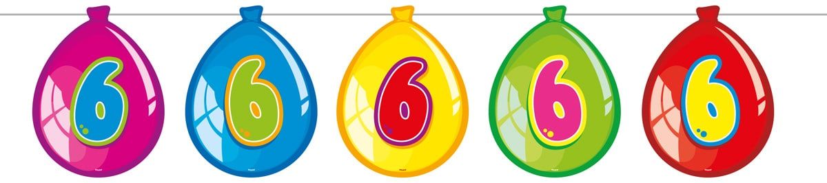 Slinger Birthday 6 Jaar Ballonnen 10 Meter