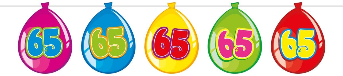 Slinger Birthday 65 Jaar Ballonnen 10 Meter