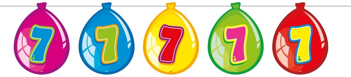 Slinger Birthday 7 Jaar Ballonnen 10 Meter