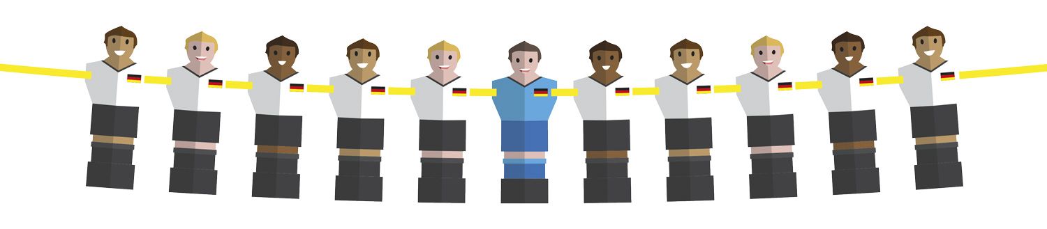 Slinger Papier Tafelvoetbal Poppen 6 Meter