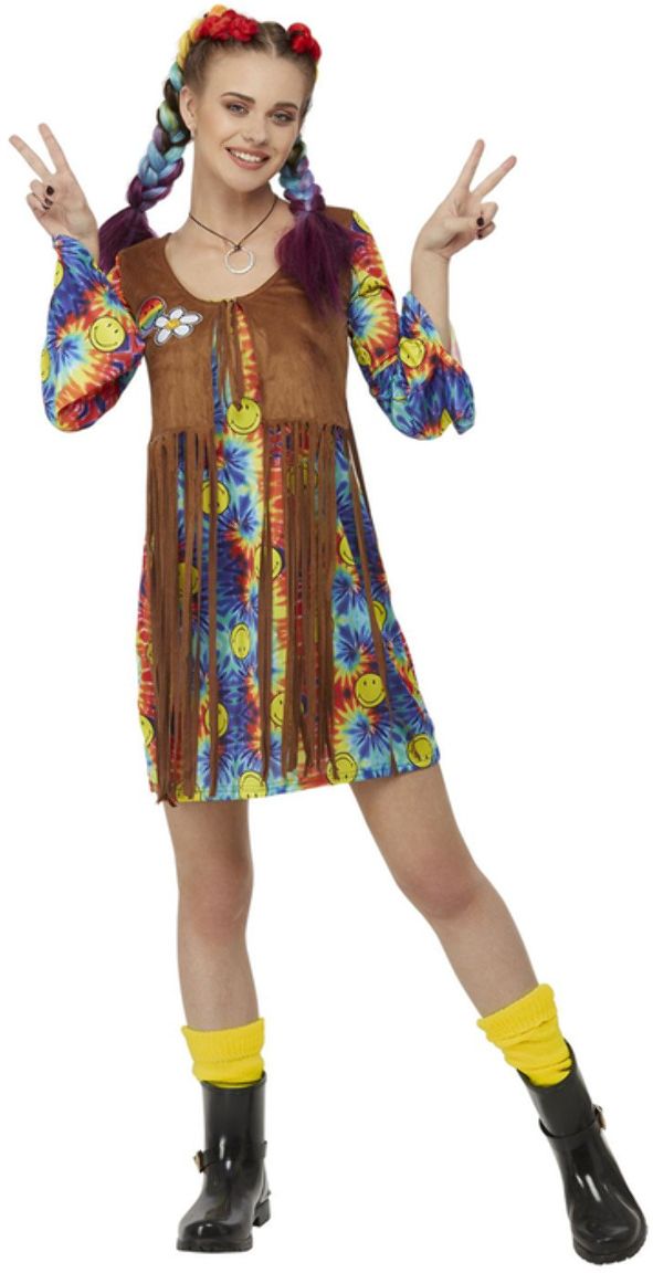 Smiley hippie kinder jurk