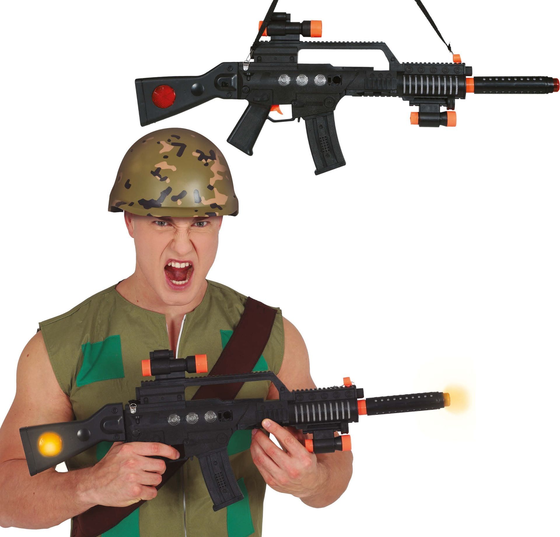 Soldaten Geweer met Licht en Geluid 70cm